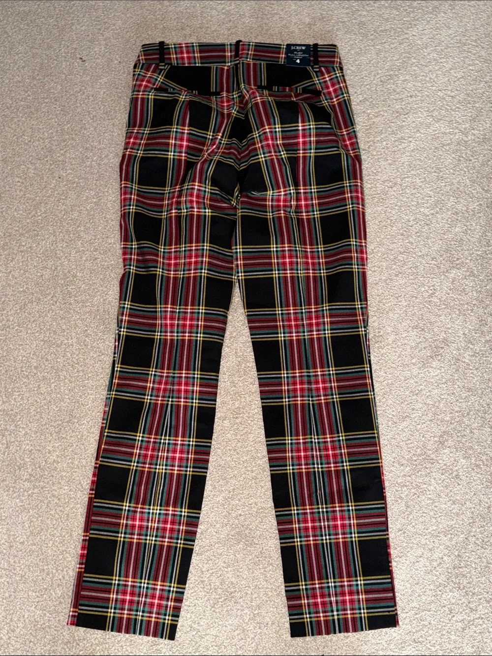 J. Crew Black Plaid Skirt with Red, Green & Yellow Tartan